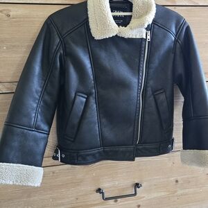 Zara Kids Black Jacket with White Accents